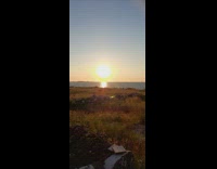 Sunset view from the house in the island near the coast