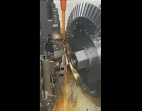 Gear cutting machine cuts bevel oil liquid 