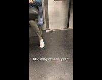Package of oreos on train floor 