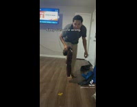 Man Picks up Jacket and Drops Condom