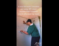Collab BitchIG2 - Guy in green shirt breaking down bathroom tile with hammer