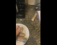 Collab Clips mpugc - Person drops sausage off white plate