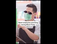 Collab BitchIG2 - Retail employees panicking during black friday eyes on different employee faces