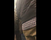 Man talks to racist guy on the train about trump on subway train