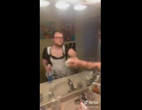 Guy turns into maid wipe challenge