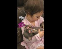 Collab BitchIG2 - Little girl holding puppy rock a bye