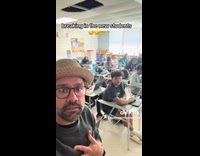 Teacher pranks students startling them
