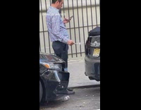 Guy smoking a cigarette held on top of a fork