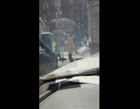 Garbage truck crashed on street causes traffic