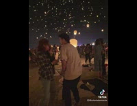 Collab ClipsIG - Couple Lets Go of Floaty Lantern and Hits Man