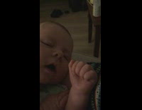 Baby smiles when mom says I love you