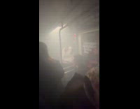 Passengers stuck on train tunnel with smoke