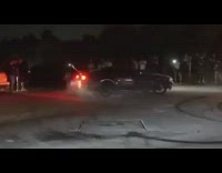 Grey car donuts guys blue man lift 