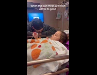 Kid cursing with an accent while on pain medication