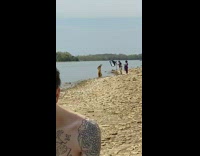 Man shirtless tattoo photo shoot background yellow dress woman