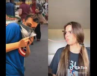 Guy uses grey sports bra face mask