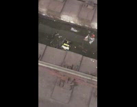 Box of magnum condoms on subway train tracks