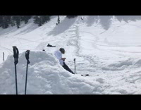 Collab SendItOfficiall - Woman ski jump flip on ramp  fail