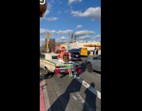 The Grinch spotted drives around the city