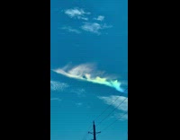 Strange cloud with some faded colors sky