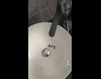 Person open faucet studying turns to dying