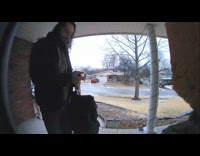 Man slip fall down on porch walkway