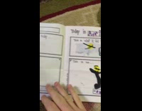 Son draws journal what he does everyday