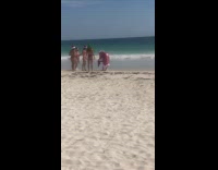 christmas santa hat red bikinis long robe