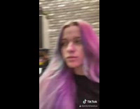 Collab BitchIG2 - Girl green orange hair transformation 