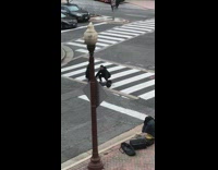 Deadlift middle of street crosswalk guy 