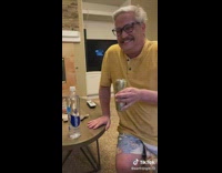 Dad reaches for water fake tooth falls out 