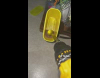 Collab BitchMP - Guy uses drill to scoop and mix chocolate milk 