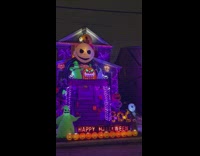 House covered in nightmare before christmas decorations