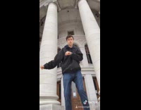 Collab VIBES - Grandma pushes guy dancing kicks phone 