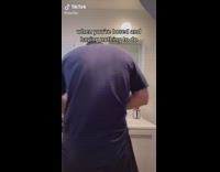 Collab BitchIG2 - Guy walking around bathroom with face cleansing brush