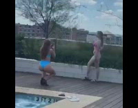 Guy texas flag speedo poses like girl