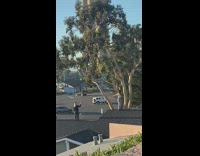 Girl spin pose on roof pier mountain part 2