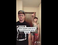 Blonde girlfriend points to wrong direction 