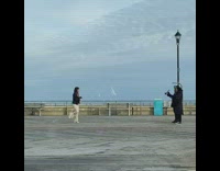 Girl dances to no music outside 