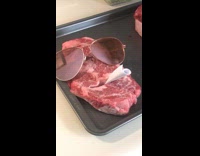 Country music song steak with sunglasses and fake cigarette
