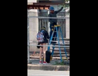 Collab WINY - No pants man stood in construction site