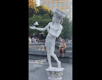 Human statue guy stands still white pt. 2
