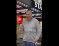 Dad tells starbucks his name is dobby and does impression