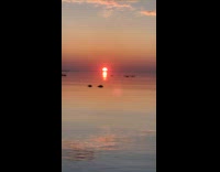 Collab PubityPets - Round Sun Sets on Red Orange Horizon