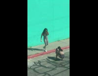 Girl striped jumper green wall pictures