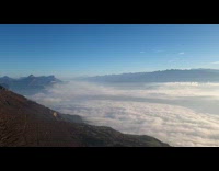 Sea of clouds timelapse video from mountain