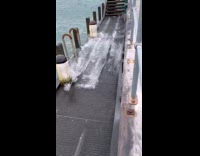 Waves pass through holes of floor boards