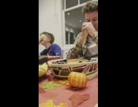 Little boy gives thanksgiving speech