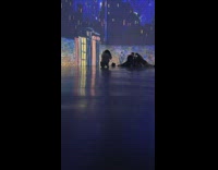 Two women poses inside the Vincent van Gogh experience