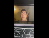 Guy records his own video submission fail for a presentation